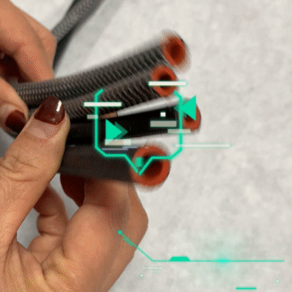 耐氣壓外編織矽膠管