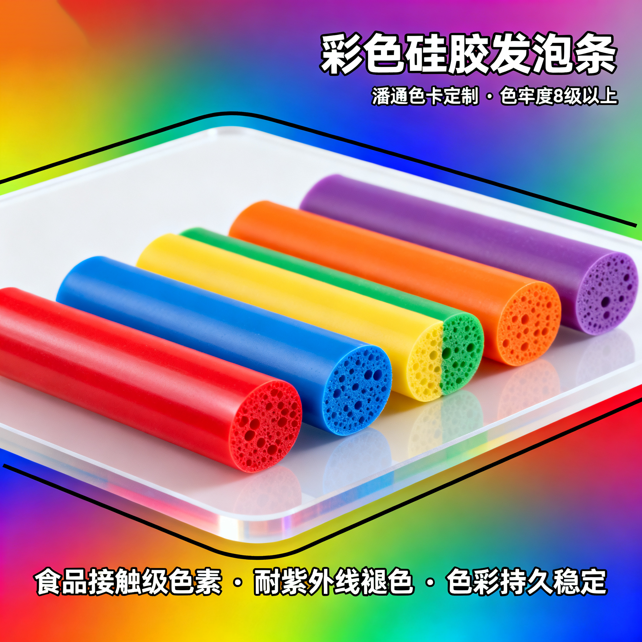 彩色矽膠發泡條